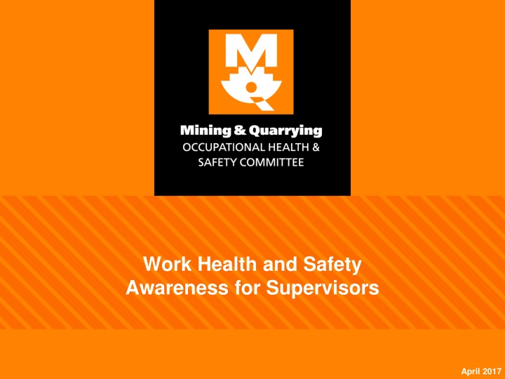 Work Health and Safety  Awareness for Supervisors