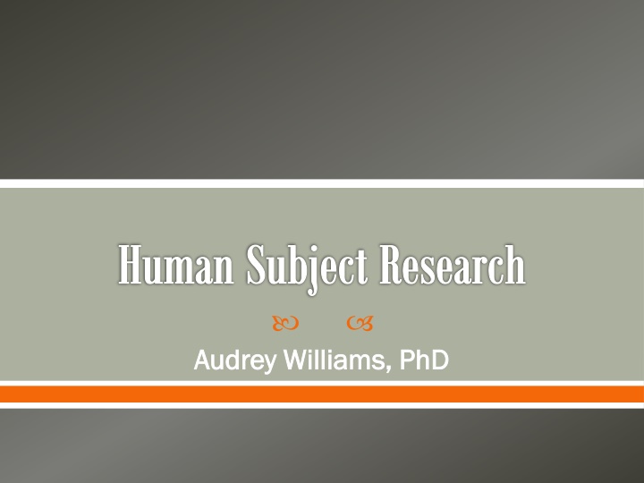 Human Subject Research