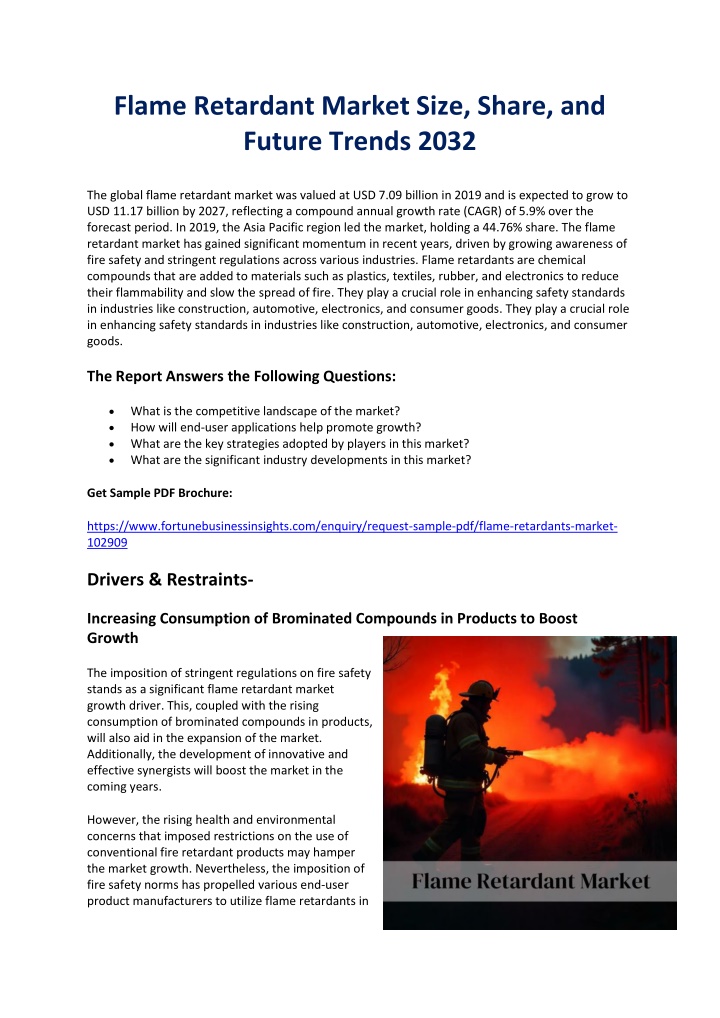 flame retardant market size share and future n.w