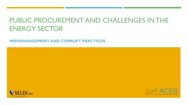 Public Procurement Challenges in Energy Sector