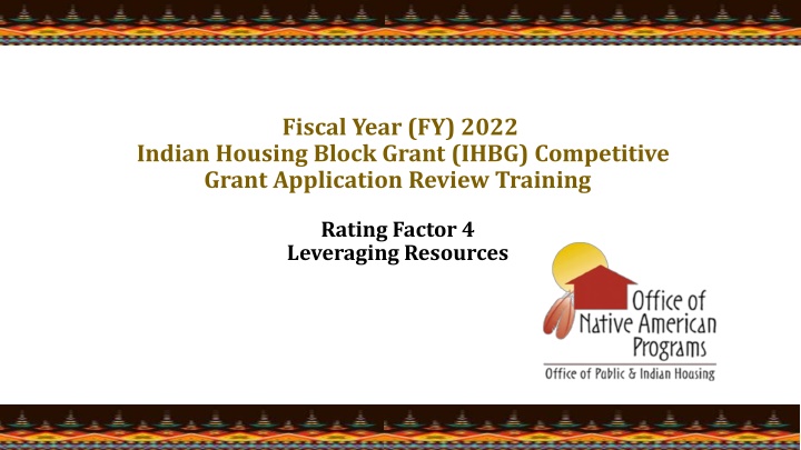 FY 2022 IHBG Competitive Grant Leveraging Resources