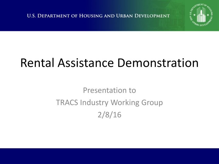 Rental Assistance Demonstration Overview