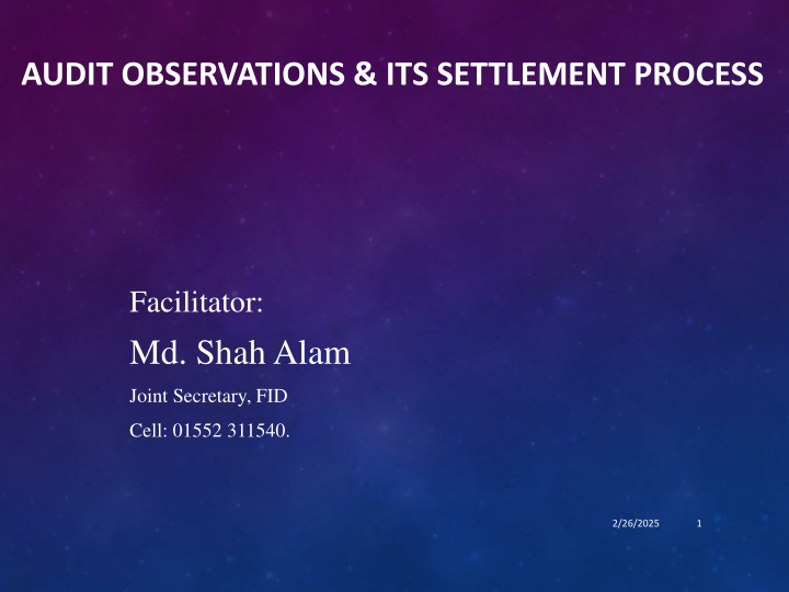Audit Observations & Its Settlement Process