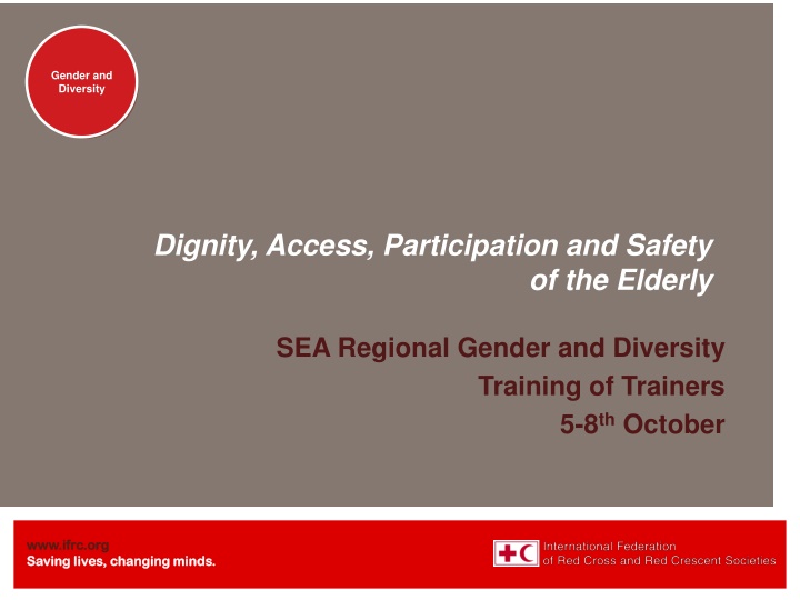 Gender and Diversity Training for Elderly Safety
