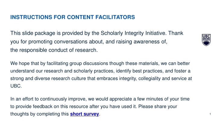 Promoting Scholarly Integrity at UBC