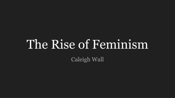 Elizabeth Cady Stanton - A Trailblazer in Feminism