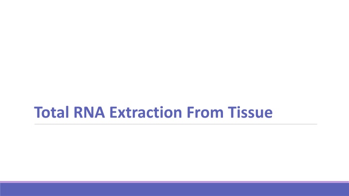 Total RNA Extraction From Tissue