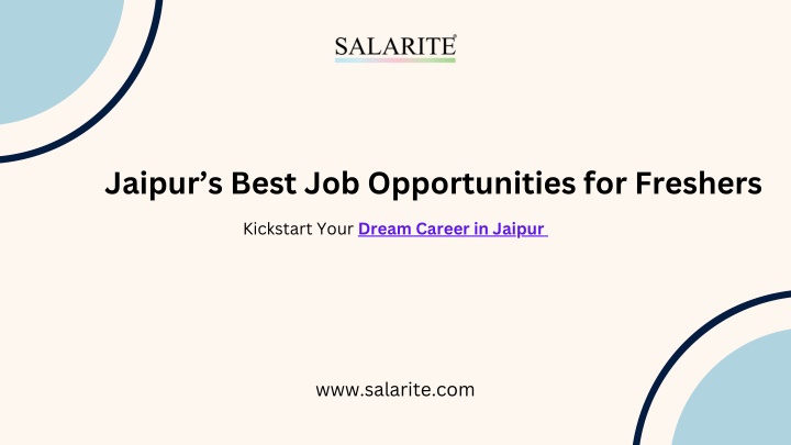 jaipur s best job opportunities for freshers n.w