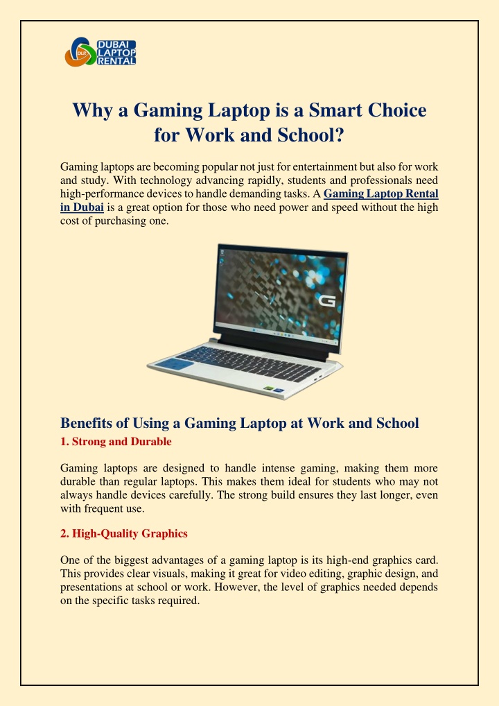 why a gaming laptop is a smart choice for work n.w