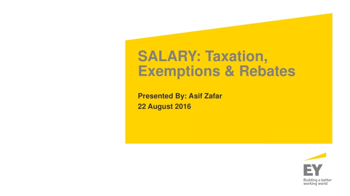 Salary Taxation Exemptions Rebates Overview