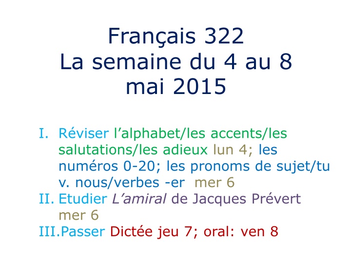 French Language Learning Week Overview