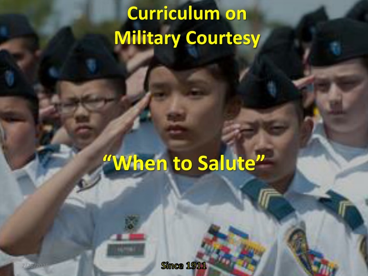 California Cadet Corps Curriculum on Military Courtesy