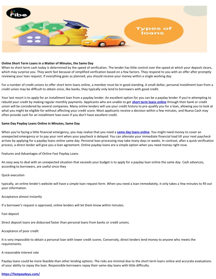 online short term loans in a matter of minutes n.w