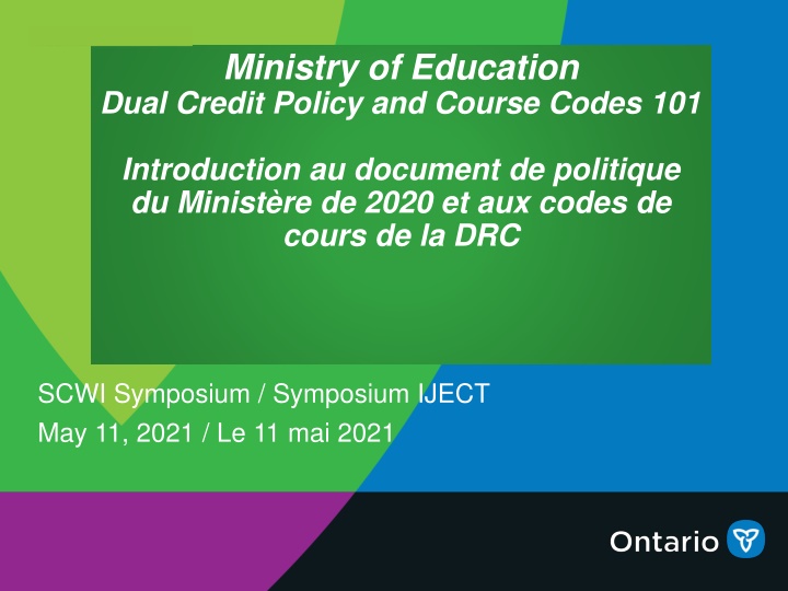 Ministry of Education Dual Credit Policy Updates