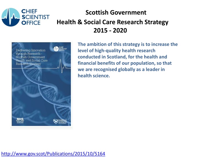 Scottish Government Health & Social Care Research Strategy 2015-2020