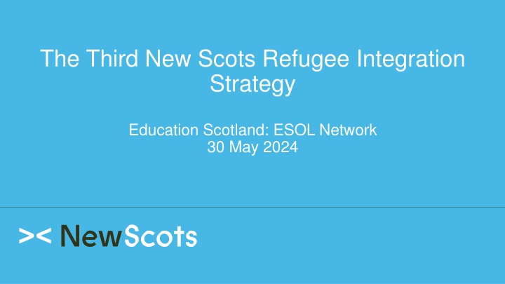 New Scots Refugee Integration Strategy Scotland