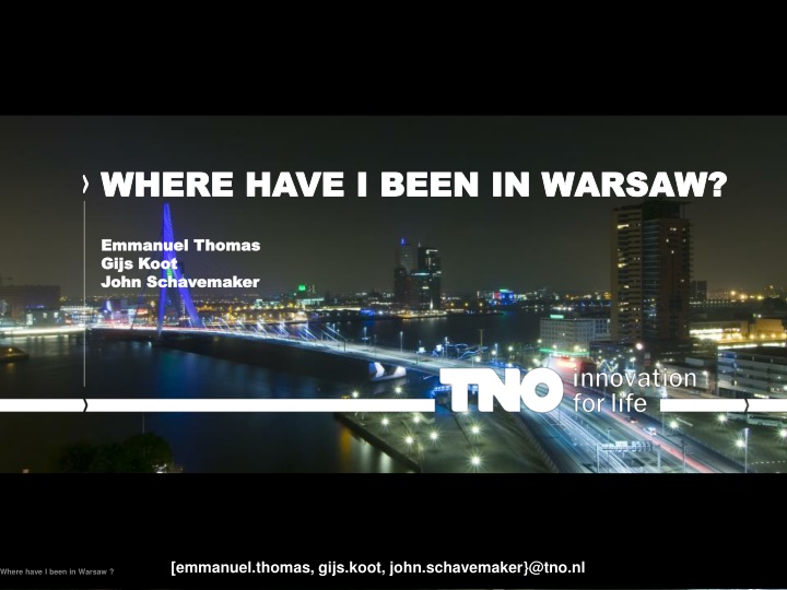 Where Have I Been in Warsaw? Finding Answers Through Image Matching Algorithm