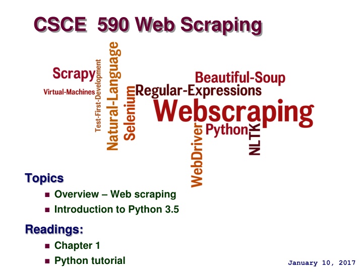 Overview of Web Scraping with Python 3.5