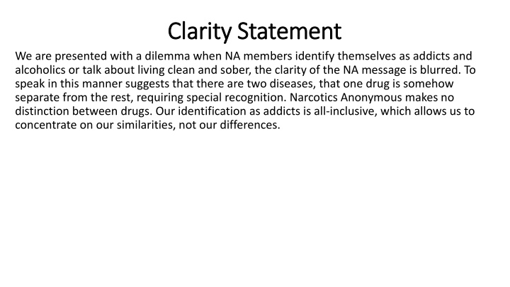 Addressing Common Misconceptions in Narcotics Anonymous