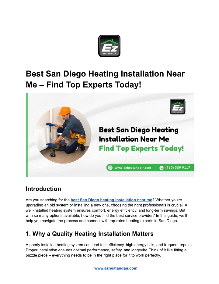 best san diego heating installation near me find n.w