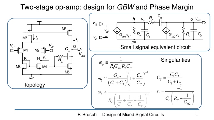 Two-Stage Op-Amp Design for GBW and Phase Margin