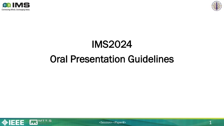Recommended Guidelines for IMS2024 Podium Presentations