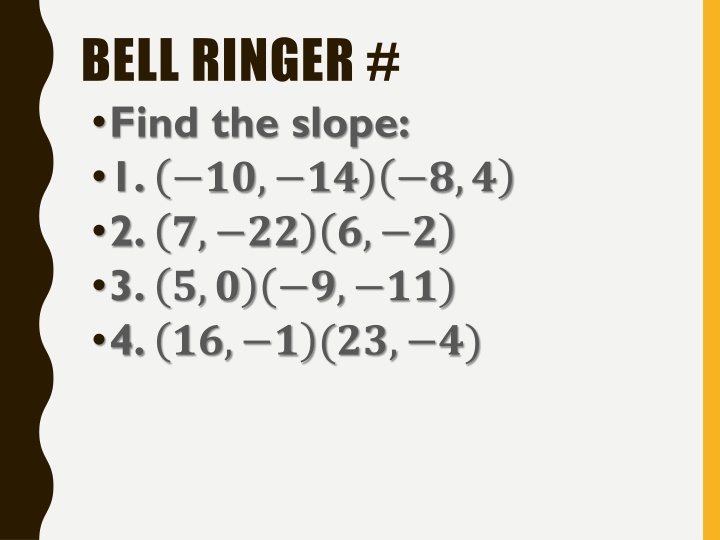 Slope in Linear Equations