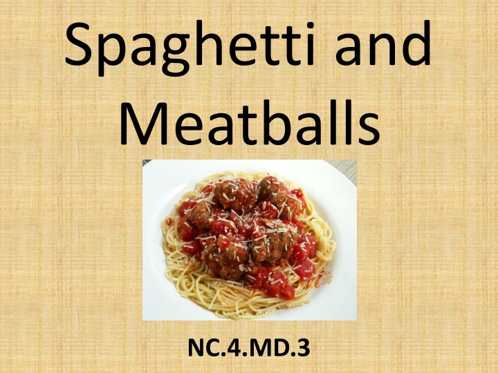 Spaghetti and Meatballs