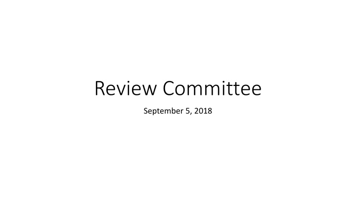 Review Committee