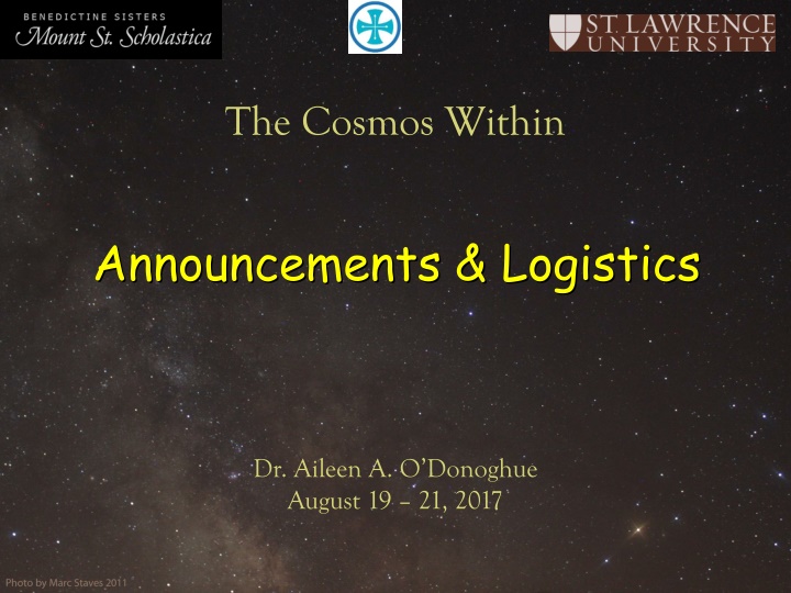 Announcements & Logistics