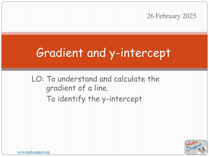 Gradient and y-intercept