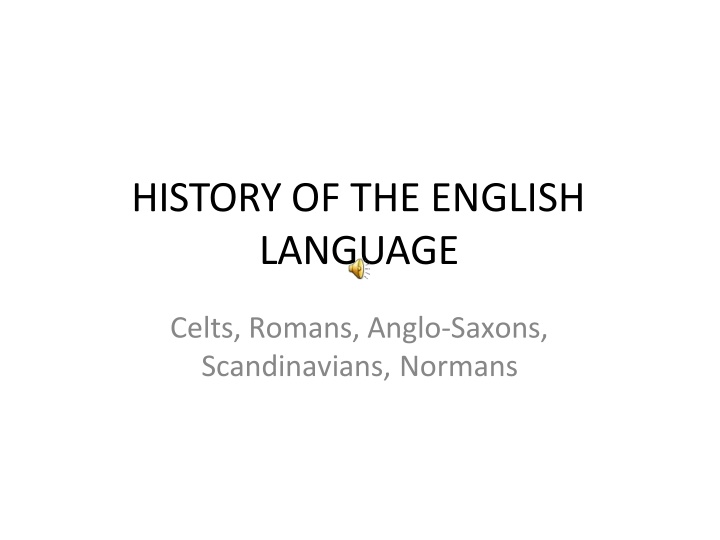 History of English Language Influences and Evolution