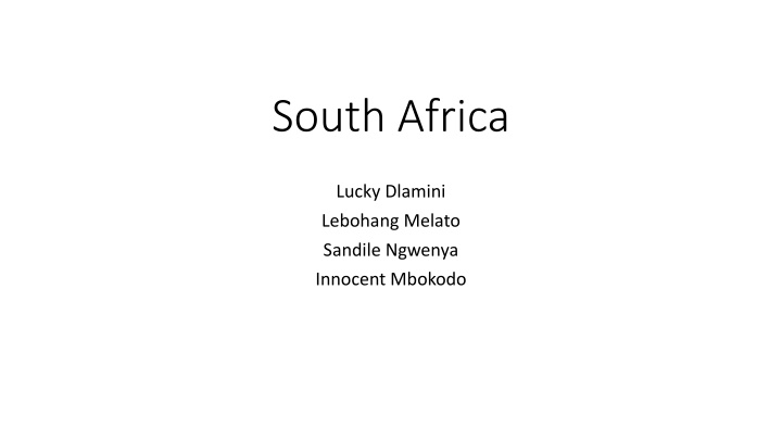 Climate Change Implications in South Africa