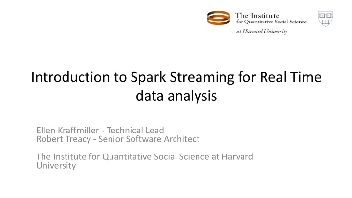 Introduction to Spark Streaming for Real-Time data analysis