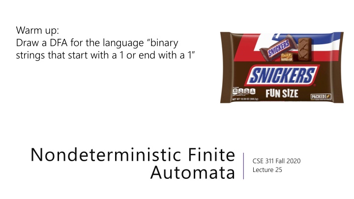 Nondeterministic Finite Automata