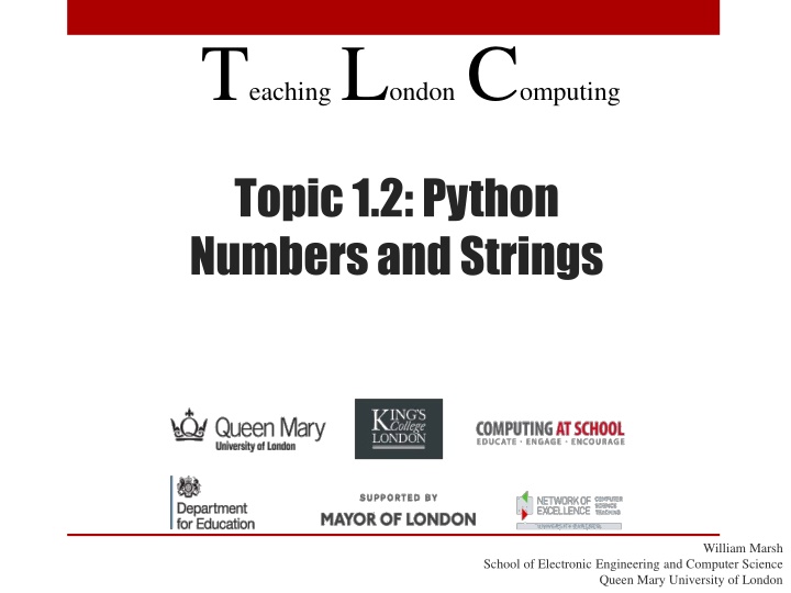Python Numbers and Strings Basics