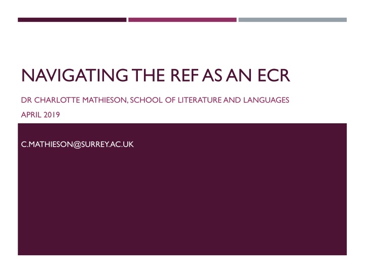 Navigating the REF as an ECR: Key Considerations for Early Career Researchers