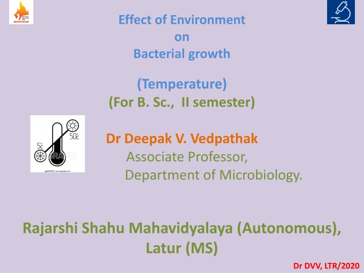 Effects of Temperature on Bacterial Growth