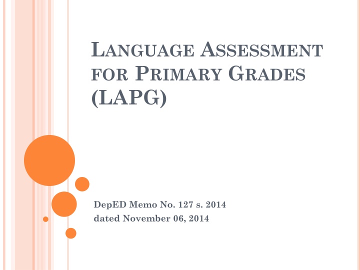 Primary Grades Language Assessment Program