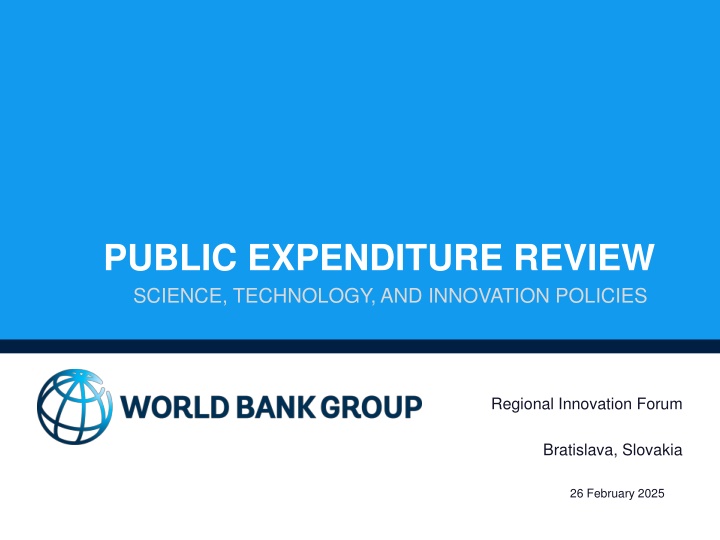 Public Expenditure Review of STI Policies - Regional Innovation Forum