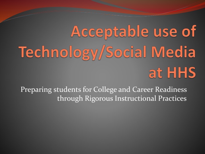 College and Career Readiness through Rigorous Instructional Practices