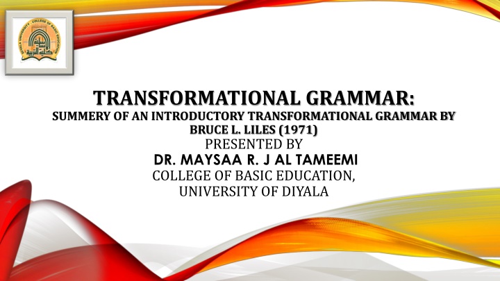 Introductory Transformational Grammar Overview