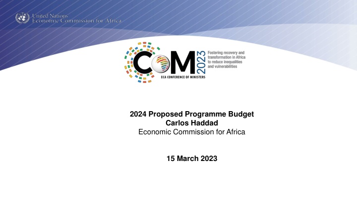 Proposed Programme Budget for Economic Development in Africa