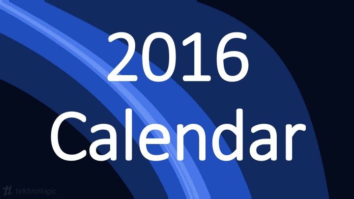 2016 Calendar Collection with Weekly Views