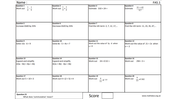 Commutative Property in Mathematics