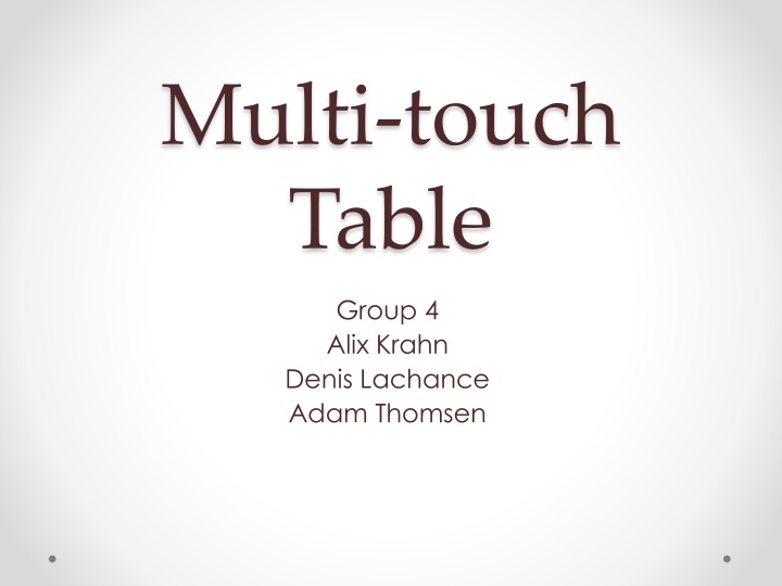 Multi-touch Table for Collaborative Interaction