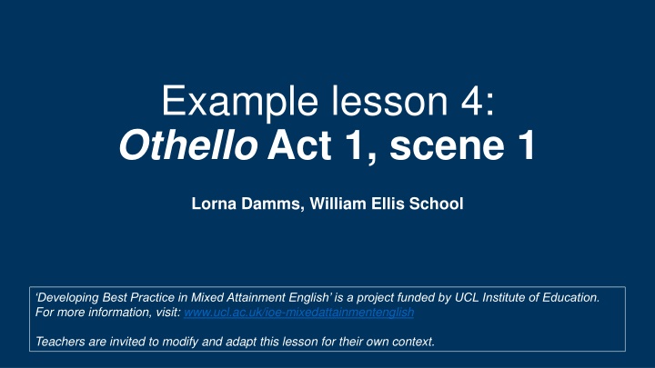 Analyzing Key Characters in Othello Act 1 Scene 1