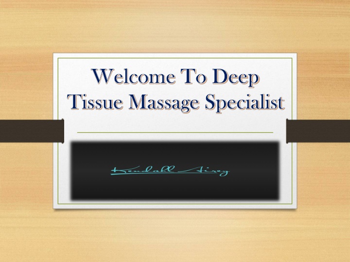 Welcome To Deep Tissue Massage Specialist