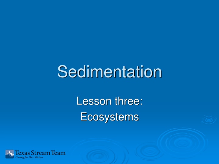 Sedimentation
