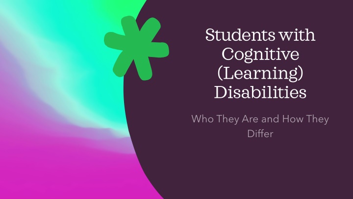 Students with Cognitive Learning Disabilities